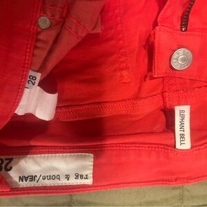 Rag & Bone Vibrant Coral Red Denim